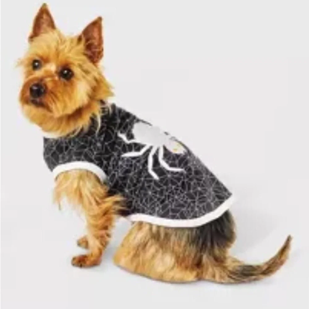 Halloween Costume Spider Black Shirt Size L Large Pet Outfit